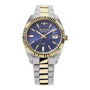 Relógio Feminino Technos Riviera 2115KTT/5A 36mm Aço Bicolor Prata/Dourado