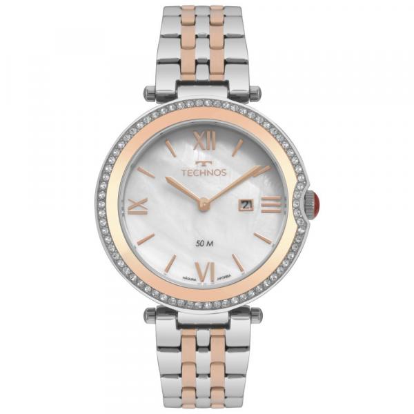 Relógio Feminino Technos ST. Moritz GL15AV/5B 35mm Aço Bicolor Prata/Rose