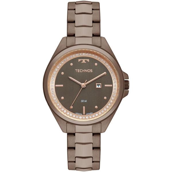 Relógio Feminino Technos Trend 2015cby/4m 38mm Aço Marrom