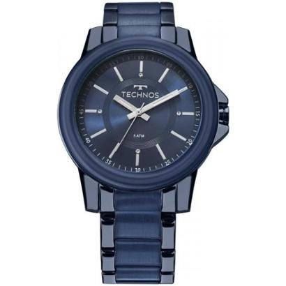 Relógio Feminino Technos Trend 2035MKJ/4A 42mm Pulseira Aço Azul