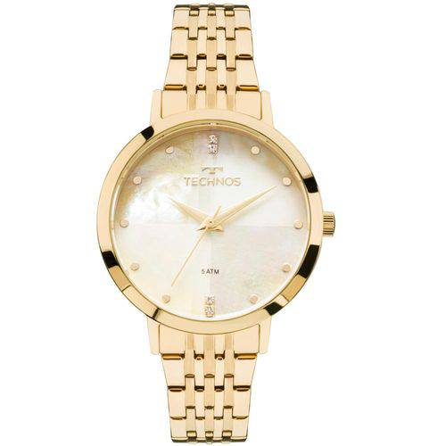 Relógio Feminino Technos Trend 2036MJG/4B 36mm Aço Dourado