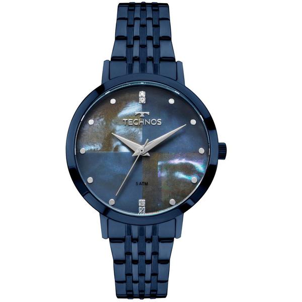 Relógio Feminino Technos Trend 2036MJH/5A 36mm Aço Azul