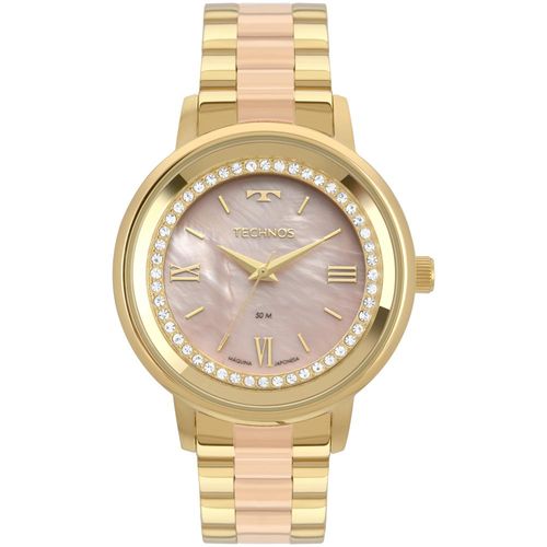 Relógio Feminino Technos Trend 2036MKY/5J 40mm Aço Bicolor Dourado/Rose