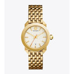 Relógio Feminino Tory Burch 35mm Modelo Tbw8002 - a Prova D' Água / Banhado a Ouro