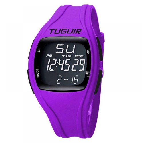 Relógio Feminino Tuguir Digital Tg1602 - Roxo e Preto