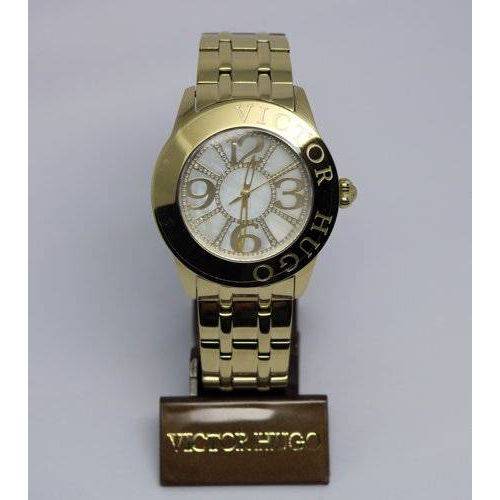 Relógio Feminino Victor Hugo Vh10132lsg 28m Redondo Dourado