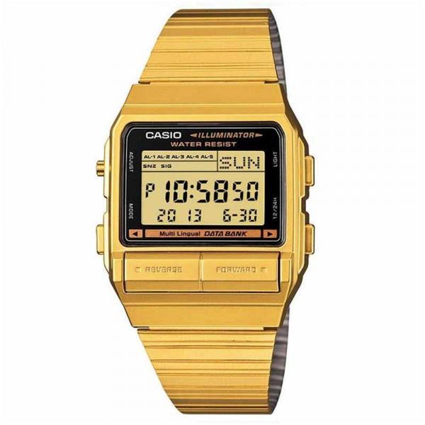 Relogio Feminino Vintage Casio Databank - Db-380g-1df