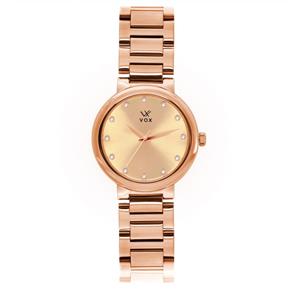 Relogio Feminino Vox Analogico Folheado Fashion Nebraska Caixa Metal Dourado