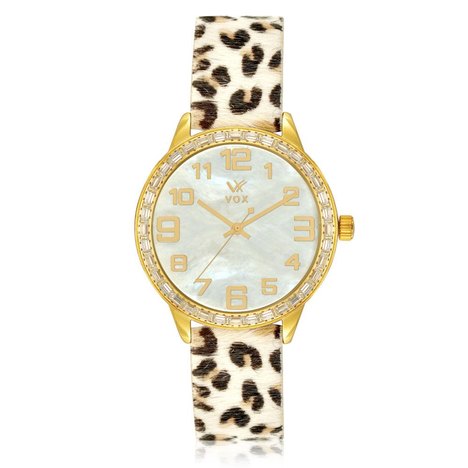 Relogio Feminino Vox Beverly Hills Caixa Metal Dourada