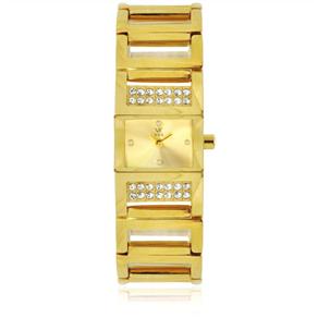 Relógio Feminino Vox Caixa Quadrada em Aço Dourado