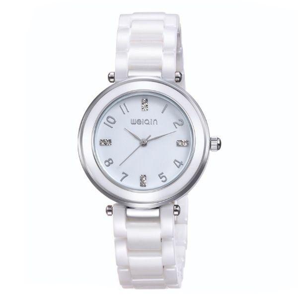 Relógio Feminino Weiqin Analógico Cerâmica W3210 Branco