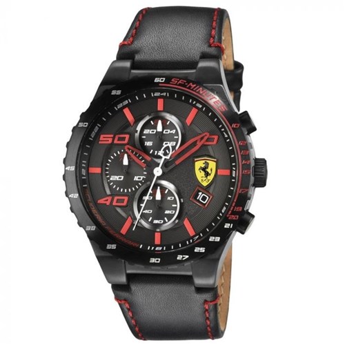 Relógio Ferrari Preto Vermelho