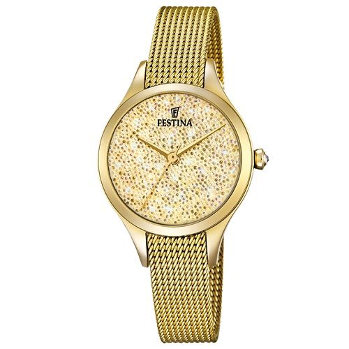 Relógio Festina Feminino Aço Dourado - F20337/2