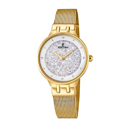 Relógio Festina Feminino Aço Dourado - F20386/1 By Vivara