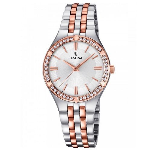 Relógio Festina Feminino Aço Prateado e Rosé - F20224/2