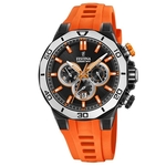 Relógio Festina Masculino Borracha Laranja - F20450/2