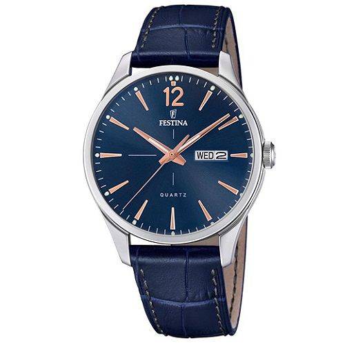 Relógio Festina Masculino Couro Azul - F20205/3