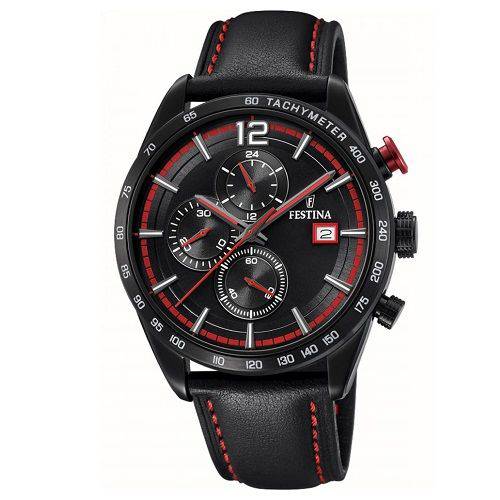 Relógio Festina Masculino Couro Preto - F20344/5