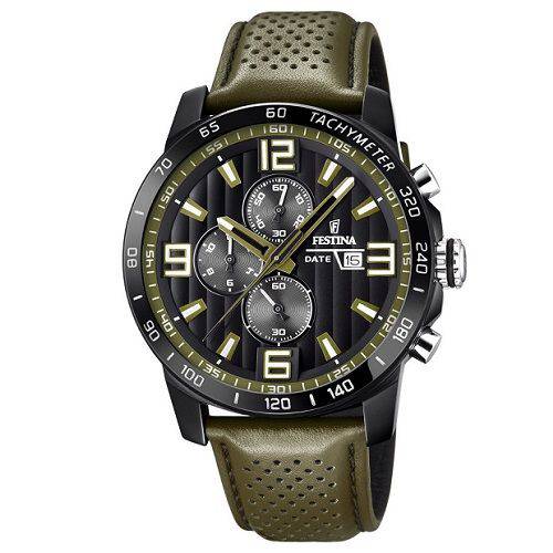 Relógio Festina Masculino Couro Verde - F20339/2