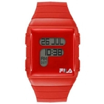 Relogio Fila Pulseira em Silicone alarme cronometro academia bonita elegante vermelho