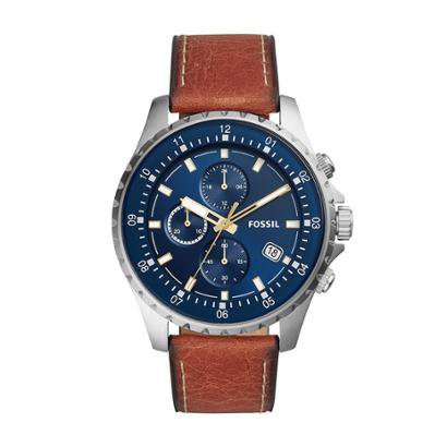 Relógio Fossil 48mm Couro Masculino