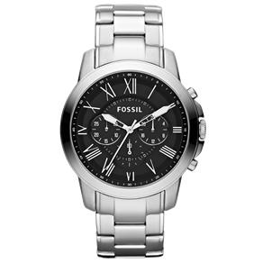 Relógio Fossil Authentic Masculino FFS4736/Z Analógico, Cronógrafo Caixa e Pulseira de Aço Inoxidável Resistente Á Água 50M