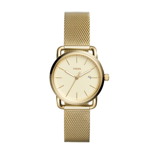 Relógio Fossil Feminino Ladies The Commuter Dourado - Es4332/1dn