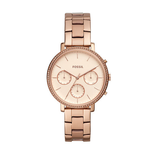 Relógio Fossil Feminino Sylvia Rosé Es4436/1jn