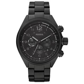 Relógio Fossil Flight Chronograph Steel Black FCH2803 Analógico, Calendário e Cronógrafo Resistente à Água 50M