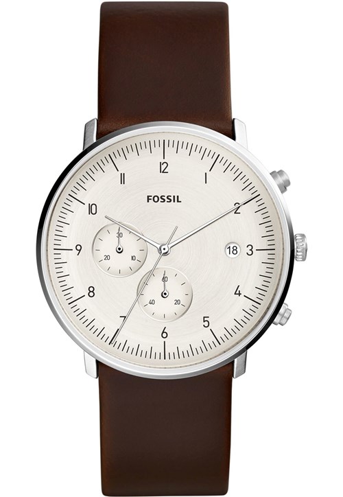 Relógio Fossil FS5488/0KN Marrom/Branco