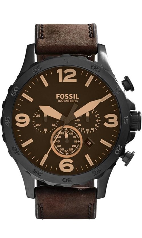 Relógio Fossil JR1487/0MN Marrom/Preto