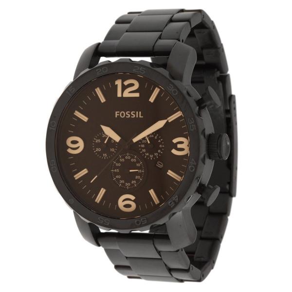 Relógio Masculino Fossil Nate JR1356/4MN 50mm Aço Preto