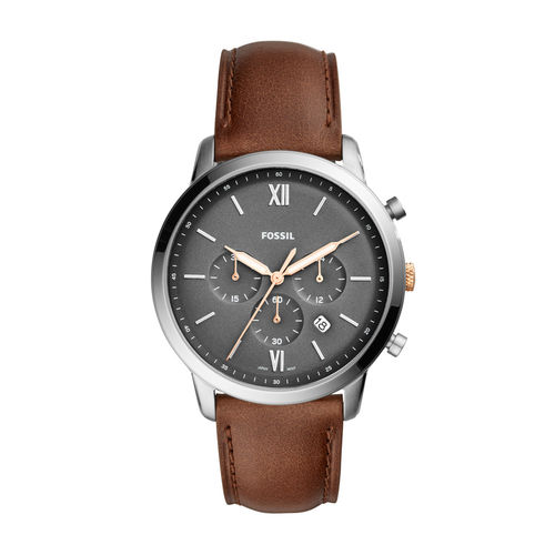 Relógio Fossil Masculino Casual Neutra Chrono Marrom - Fs5408/0mn