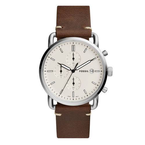 Relógio Fossil Masculino Casual The Commuter Chrono Marrom - Fs5402/0mn