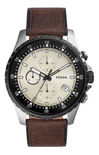 Relógio Fossil Masculino Couro Marrom Fs5674/0kn
