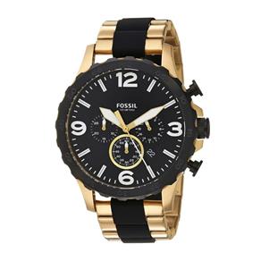 Relógio Fossil Masculino Nate JR1526/4PN Dourado Preto