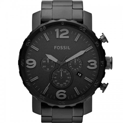 Relógio Fossil Masculino Nate Preto Fosco Aço JR1401/4PN