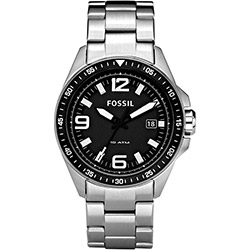 Relógio Fossil Masculino Social Prata com Preto Caixa - 4.5 - FAM4360Z