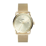 Relógio Fossil Masculino The Commuter 3H Date Dourado - FS5420/1DN