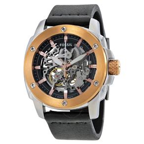 Relógio Fossil ME3082 Modern Machine Skeleton Dial Automático Pulseira em Couro RESISTÊNCIA à ÁGUA 50 Metros / 165 Pés