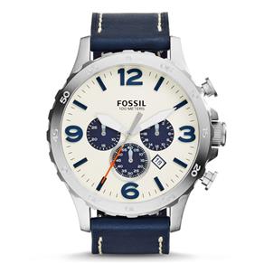 Relógio Fossil Nate Leather Cronógrafo Masculino JR1480/0AN