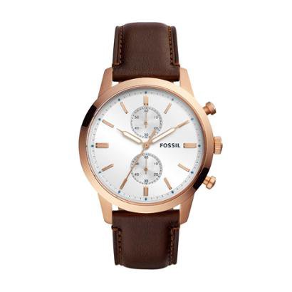 Relógio Fossil Townsman 44mm Couro Masculino