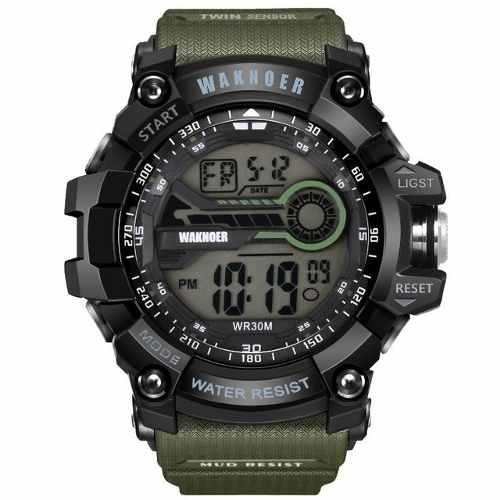 Relógio G-shock Esportivo Waknoer Digital Verde Militar