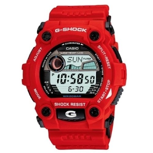 Relógio G-Shock G-7900A-4Dr Masculino Digital Vermelho Tábua de Maré S...