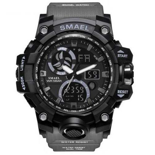 Relogio G-Shock Smael Militar Exercito Prova Dagua Wind Cinza