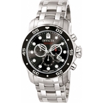 Relogio G028 Pro Diver 0069 Prata Preto Pulseira Aço Inox