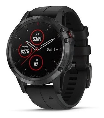 Relogio Garmin Fenix 5 Plus Safira Smartwatch Gps Monitor Cardíaco Corrida Preto Preto Novo Original