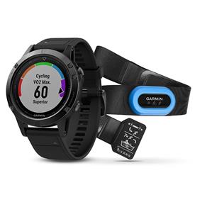 Relógio Garmin Fenix 5 Safira HRM Bundle - 010-01688-32 (Preto) C/ Fita Cardíaca