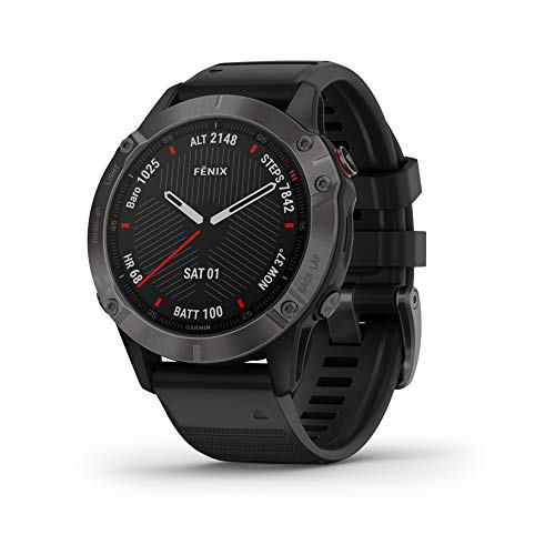 Relógio Garmin Fenix 6S Sapphire Carb Cinza C/puls. Preta