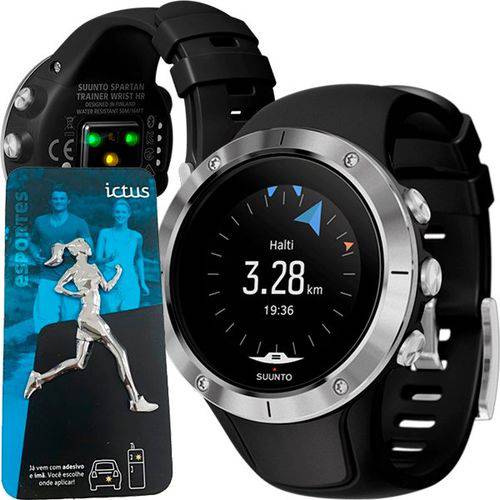 Relógio GPS C/ Monitor Cardíco no Pulso Suunto Spartan Trainer Steel Corredora